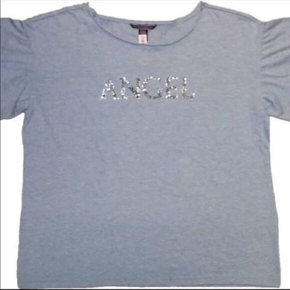 NWT Victoria's Secret Ruffle Graphic Tee Angel Spa - Picture 2 of 6